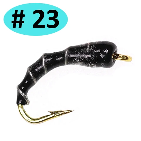 Color 23 ICERIO 8 шт. Midges Buzzer Nymphs мухи форели рыболовные приманки - Цвет: Color 23