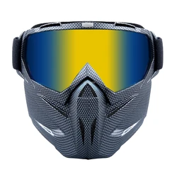 Máscara táctica desmontable, gafas protectoras a prueba de viento para montar en bicicleta, motocicleta, Airsoft, Paintball