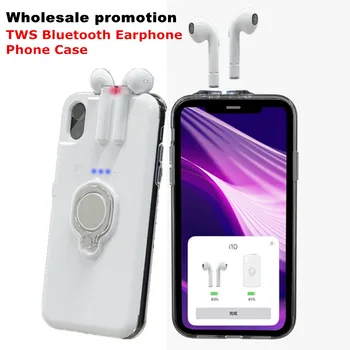 

Wholesale Wireless TWS Bluetooth Earphone Phone Case For iPhone X 7 8 6 6S Plus Bluetooth 5.0 Headset Cover For iPhone XS Max XR