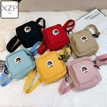 

XZP 2020 New Fashion Mini Shoulder Bags Nylon Casual Street Soft Phone Purse Zipper Purses and Handbags Crossbody Messenger Bag