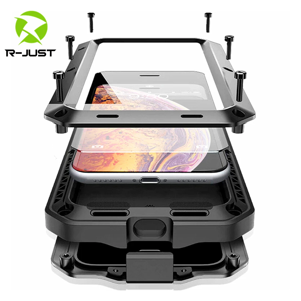 Outdoor Heavy Duty Doom Armor Shockproof Metal Case For iPhone 11 Pro XS MAX XR X 7 8 6 6S Plus 5S 5 Dustproof Protection Cover