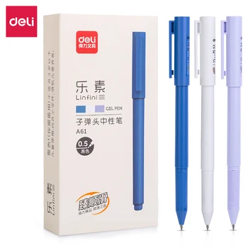 

DELI A61Gel Pen Black Ink 3PCS/Lot Cute Simple Pens School Office Student Exam Writing Dedicated Stationery Supply Gel Ink Pen