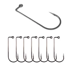 

100pcs 90 Degree Jig Big Fishing Hard And Sharp Hook Saltwater Bass Jig Hooks High-carbon Steel Round Bend For Jig Molds