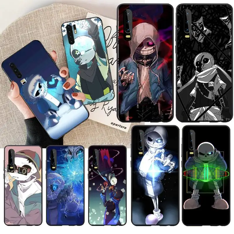 NBDRUICAI undertale papyrus sans doggo прекрасный черный чехол для сотового телефона Huawei Honor 20 10 9 8