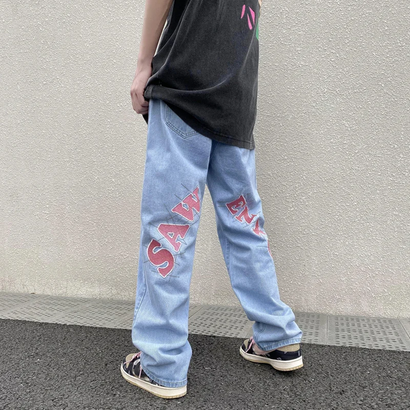High Street Letter Printed Jeans 