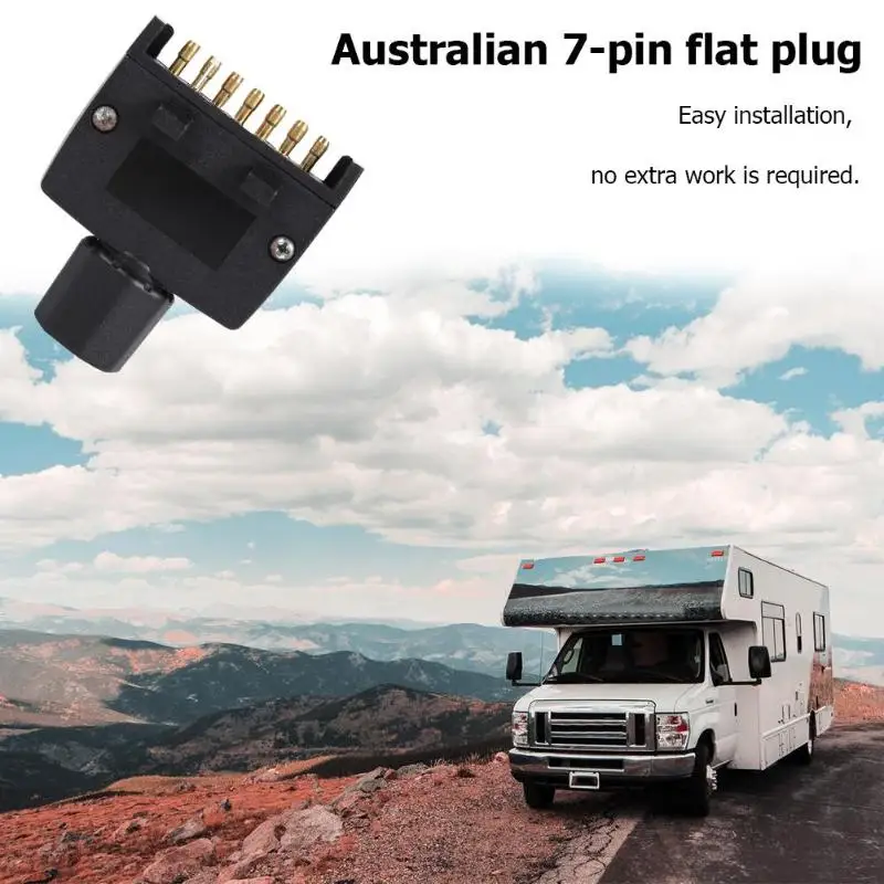 7 Pin AU плоский мужской прицеп розетка разъем адаптер для караван прицепа обеспечить подключение индикаторной боковой лампы