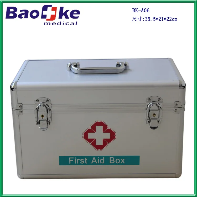 

A06 Aluminium Alloy First Aid Box Healthy Hand Emergency Family Hospital Household Portable Zhitong Medical Use First Aid Medici