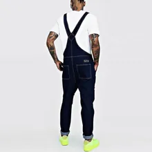 JAYCOSIN осень свободные мужские Комбинезоны Рваные Джинсы Брюки повседневные однотонные мужские рабочая одежда комбинезон брюки мужские брюки на подтяжках