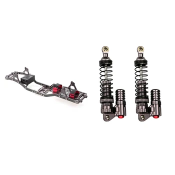 

2Pcs Aluminium Alloy 90mm Absorber Shocks for 1/10 Scale Rc Rock Crawlers Axial Scx10 D90 Truck & 1x SCX10 Frame Girder Carbon F