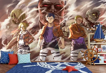 

[Self-Adhesive] 3D Murals For Attack On Titan 182 Japan Anime Wall Paper mural Wall Print Decal Wall Murals Belly