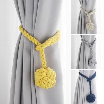 

Curtain Rope Hanging Ball Tie Backs Curtains Voiles*1