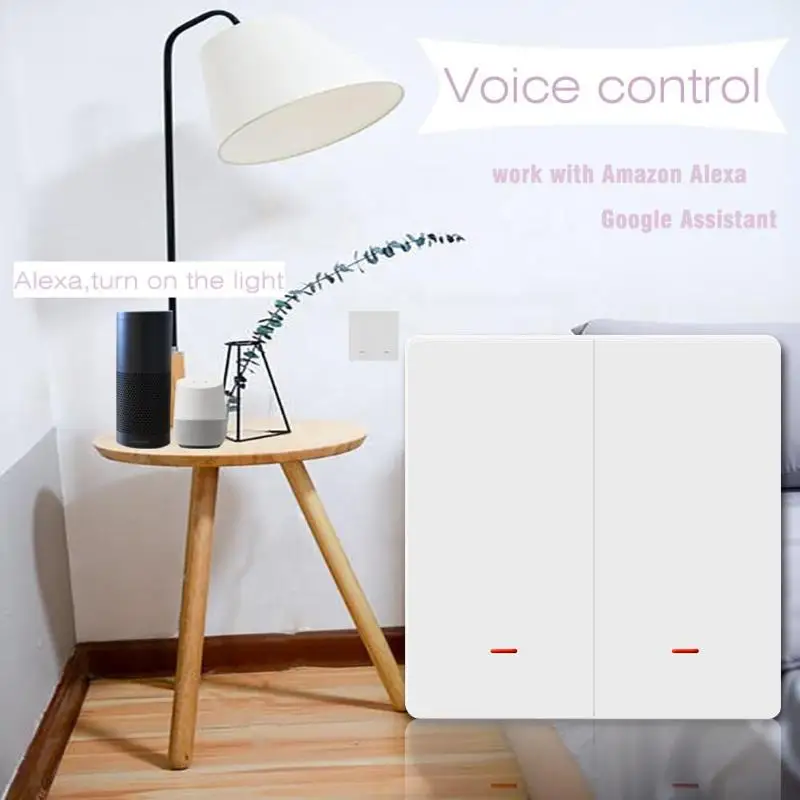 AC110-240V управление голосовым управлением сенсорный переключатель Интеллектуальный мобильный телефон приложение управление Интеллектуальная связь переключатель времени