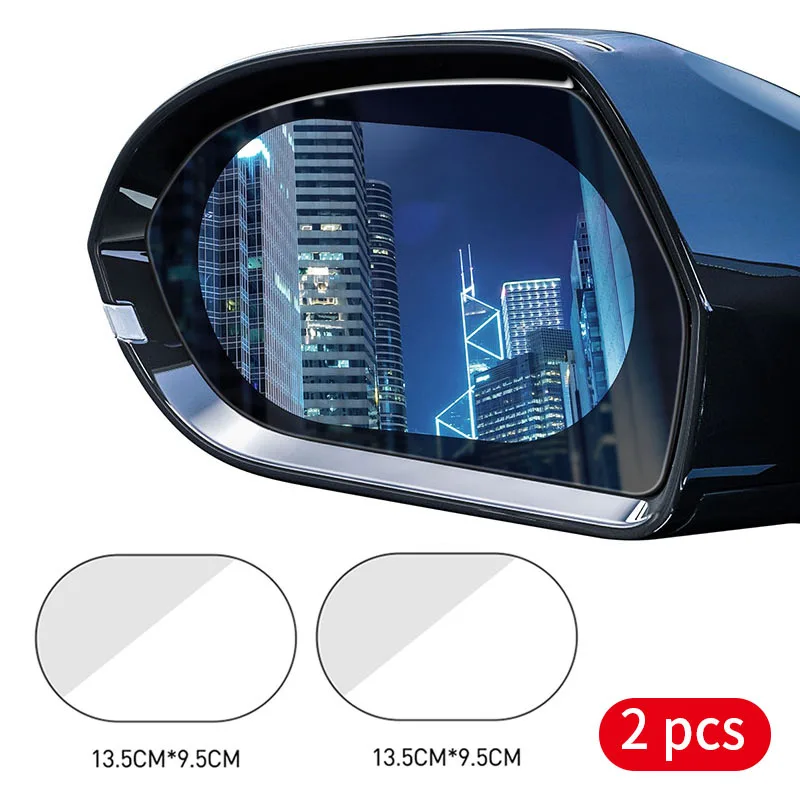 Oppselve 2 Pcs Car Universal Rearview Mirror Film All Round No Blind Spots Rainproof Anti-Fog Vehicle Rearview Mirror Film - Цвет: 135mm x 95mm