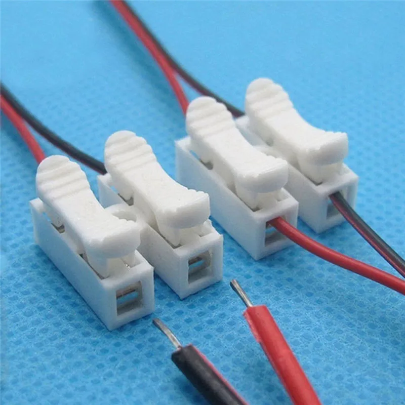 30Pcs Quick Splice Lock Wire Connectors 2Pins Electrical Cable Terminal for 0.5-1.5 Wires