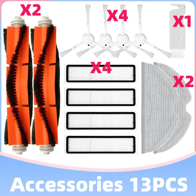 Xiaomi Dreame Bot L10 Pro D9 TROUVER LDS Finder Robot Vacuum Cleaner Parts Main Side Brush Hepa Filter Mop Cloths Replacement Set V