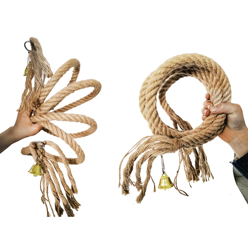 100/150/200 cm Parrot Toys Pet Standing Rope Bird Cage Decoration Climbing Toy Chewing Bell | Дом и сад