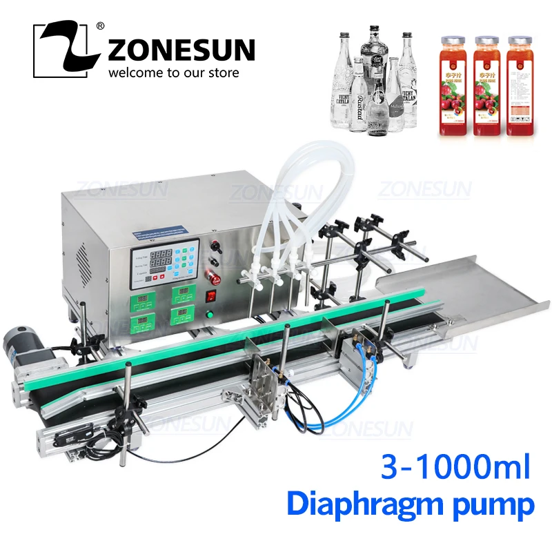 ZONESUN полностью автоматическая настольная машина для наполнения жидкостей с
