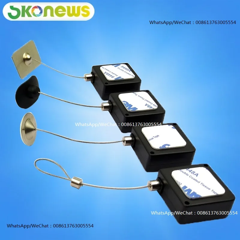 VR_anti_lost_stop_wire_take_up_Supermarket_jewelry_display_anti_theft_traction_box