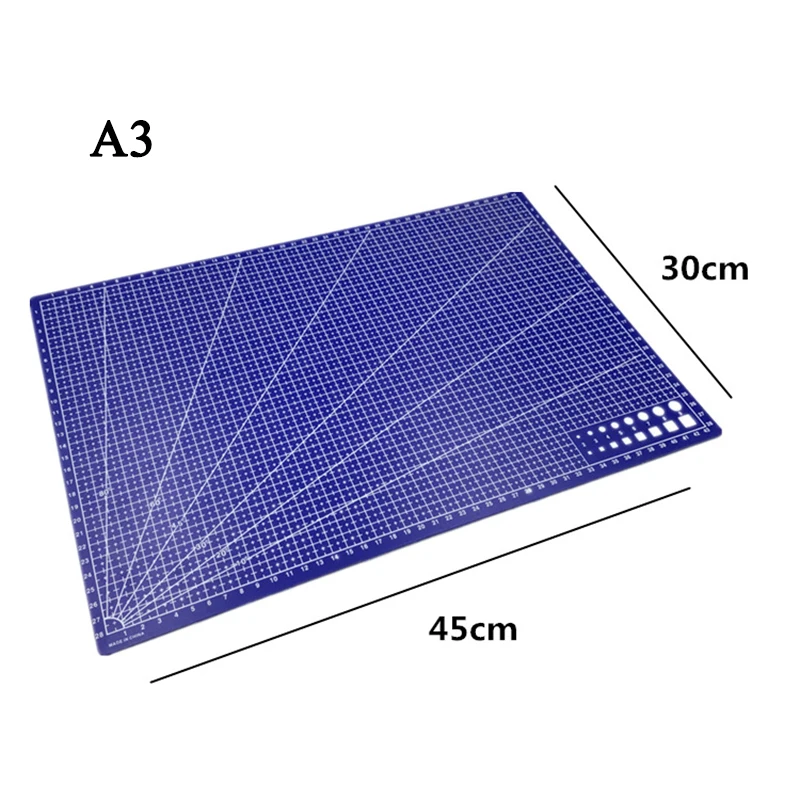 Nuevo 1 Uds A3 A4 Pvc Rectangular estera de corte de línea de plástico herramienta 45cm x 30cm 30cm x 22cm