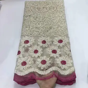 

New Arrival French Net Lace Fabric Guipure Tulle Lace High Quality 5 Yards For Wedding