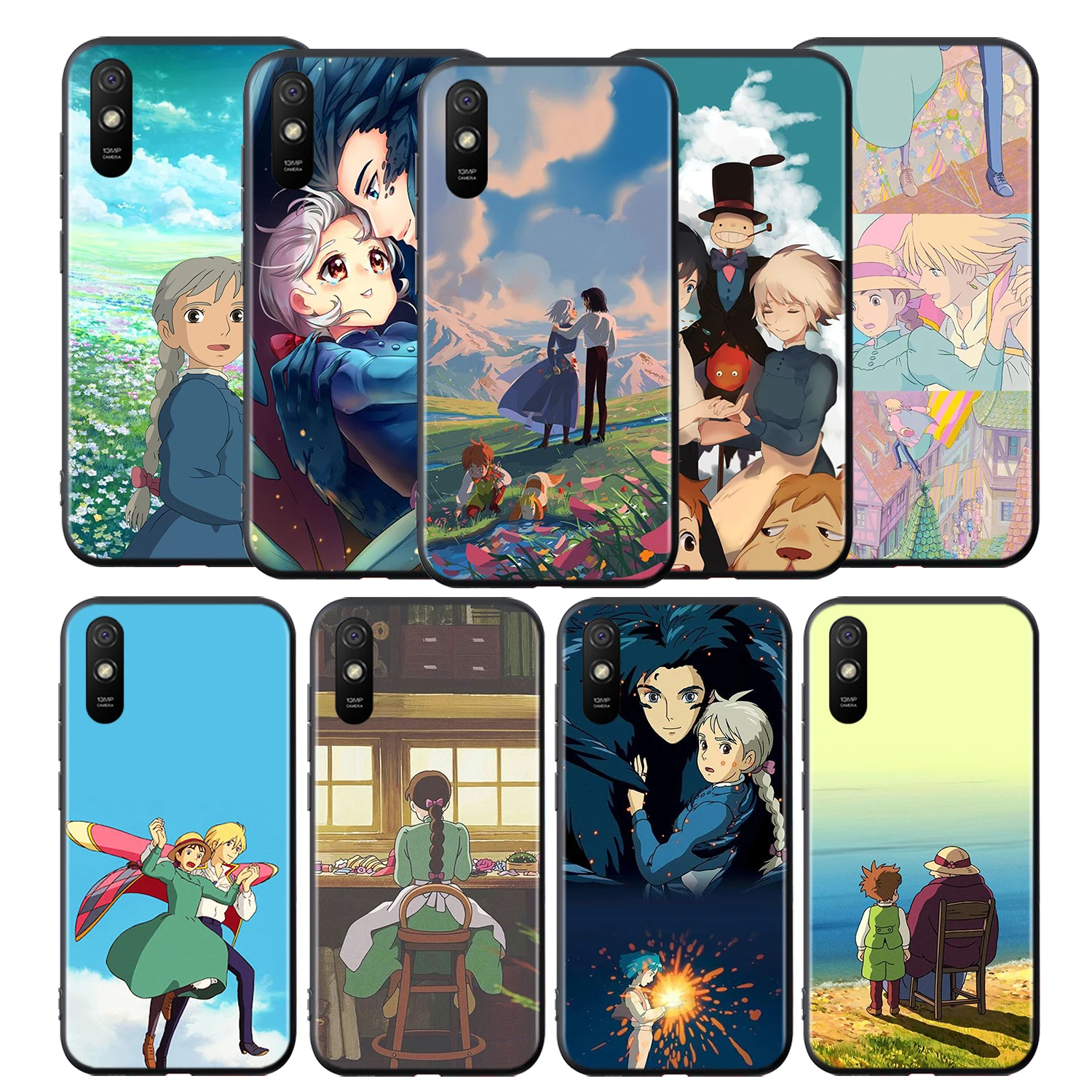 Силиконовый чехол Howl's Howls с движущимся замком для Xiaomi Redmi 9 9T 9C 8 7 6 Pro 9AT 9A 8A 7A 6A S2 5 5A