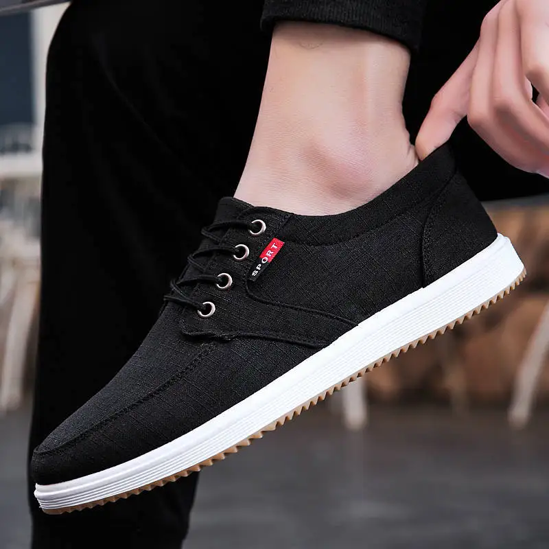 Canvas Men Vulcanize Shoes Fashion Classic Casual Shoes Men Comfortable Lace Up Flats Male Lightweight Breathable 2020 Mew 4