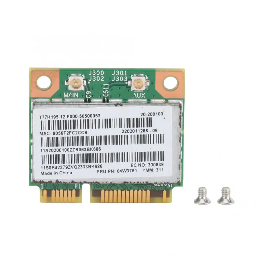 Для беспроводной сетевой карты BroadCom BCM94313HMGB 300 Мбит/с Bluetooth 4,0 для lenovo Z480/Z580/Z485/Y480