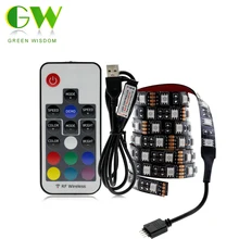 USB Светодиодная лента RGB сменный светодиодный фоновый светильник ing 50 см 1 м 2 м 3 м 4 м 5 м DIY 5 в гибкий светодиодный светильник лента RGB Светодиодная лента 5050