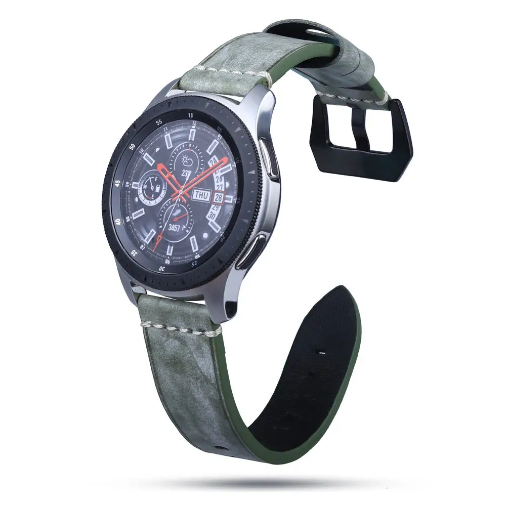 Ремешок из натуральной кожи для Samsung Galaxy Watch 46 мм браслет масляной и вощеной Gear S3