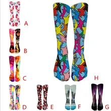 Повседневные носки для работы с морским и пляжным пейзажем; носки в деловом стиле; длинные спортивные носки с объемным пейзажем и абстрактным принтом; зимние носки; calcetines# ZB