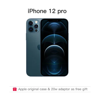 Перейти на Алиэкспресс и купить Оригинальный Совершенно новый iPhone 12 Pro/Pro Max 5G 6,1/6,7 дюймXDR дисплей с оригинальным адаптером в подарок смартфон IOS 14