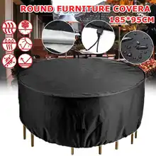 Round Sofa dust Cover Outdoor Furniture Dustproof cover Garden Patio Rain Snow Table Chair Waterproof Cover for Round Furniture