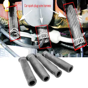 

8* Car Spark Plug Wire Boot Protector Sleeve Heat Shield Cover Car Spark Plug Harness Protector