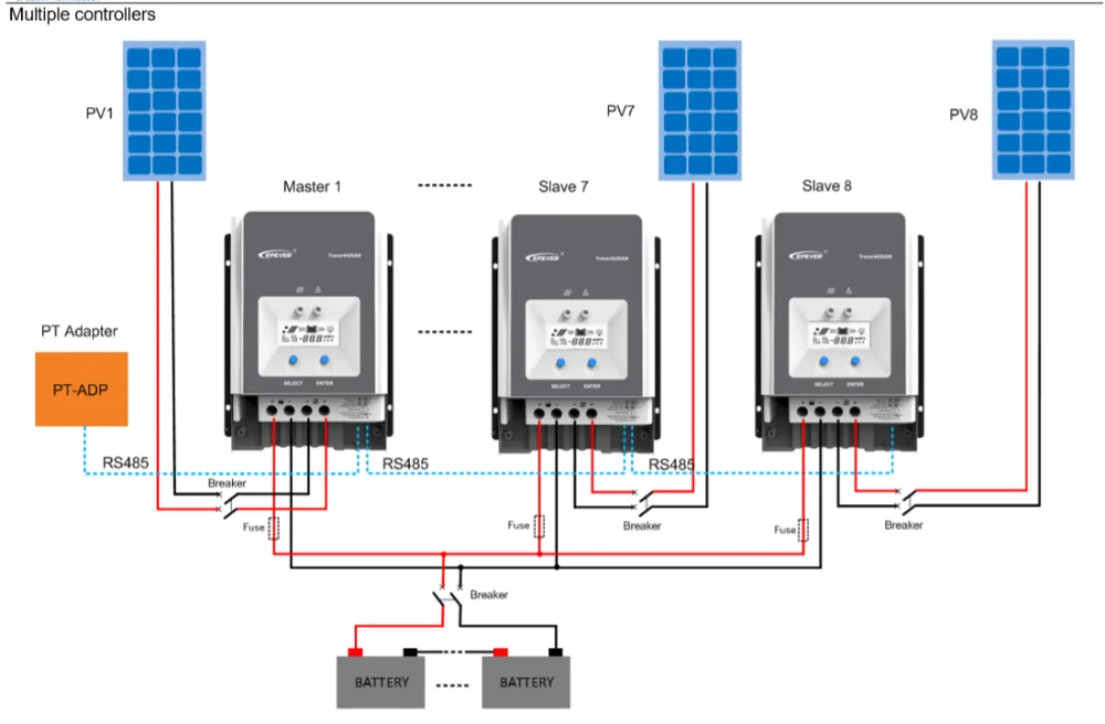 EPever MPPT 60A 12V24V36V48V солнечная панель регулятор заряда батареи ЖК-дисплей свинцово-кислотная литиевая батарея