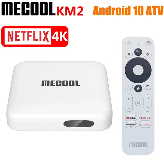 MECOOL KM2 Amlogic S905X2 Quad-core Android 10.0 TV BOX DDR4 2GB 8GB SPDIF Ethernet WiFi Prime Video Support Netflix 4K 1
