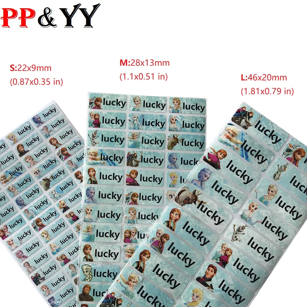 

Frozen Label sticker Cute Cartoon Custom Name Stickers Waterproof Tag Labels For Children Personal Scrapbook School Stationery