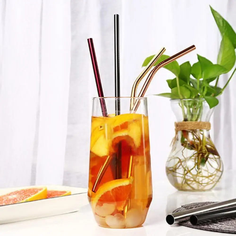 5pcs Reusable 304 Stainless Steel Straw Spoon Kit Metal Smoothies Drinking Straight Straws Set Storage Box 1 5pcs Reusable 304 Stainless Steel Straw Spoon Kit Metal Smoothies Drinking Straight Straws Set Storage Box 2