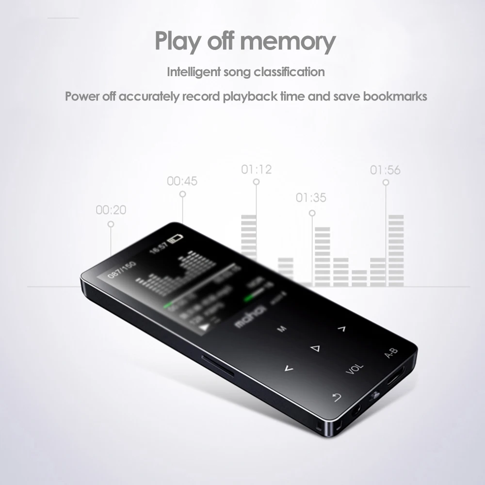 M320 металлический спортивный мини MP3-плеер Bluetooth Портативный аудиоплеер 4G/8G/16G со встроенным динамиком fm-радио APE Flac музыкальный плеер