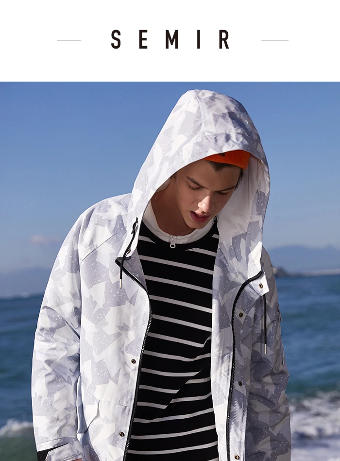 Semir куртка мужская ins tide брендовая камуфляжная куртка новая свободная с капюшоном оснастка весенняя и осенняя верхняя одежда для мужчин