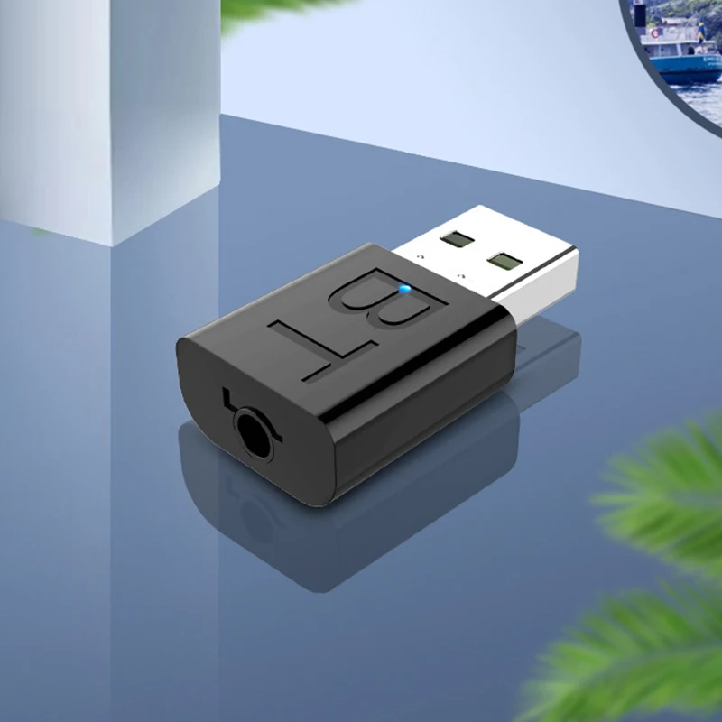 Black USB Bluetooth 5,0 приемник автомобильный комплект 3,5 мм AUX аудио приемник передатчик беспроводной адаптер музыкальный плеер для автомобиля Наушники Динамик - Название цвета: Black