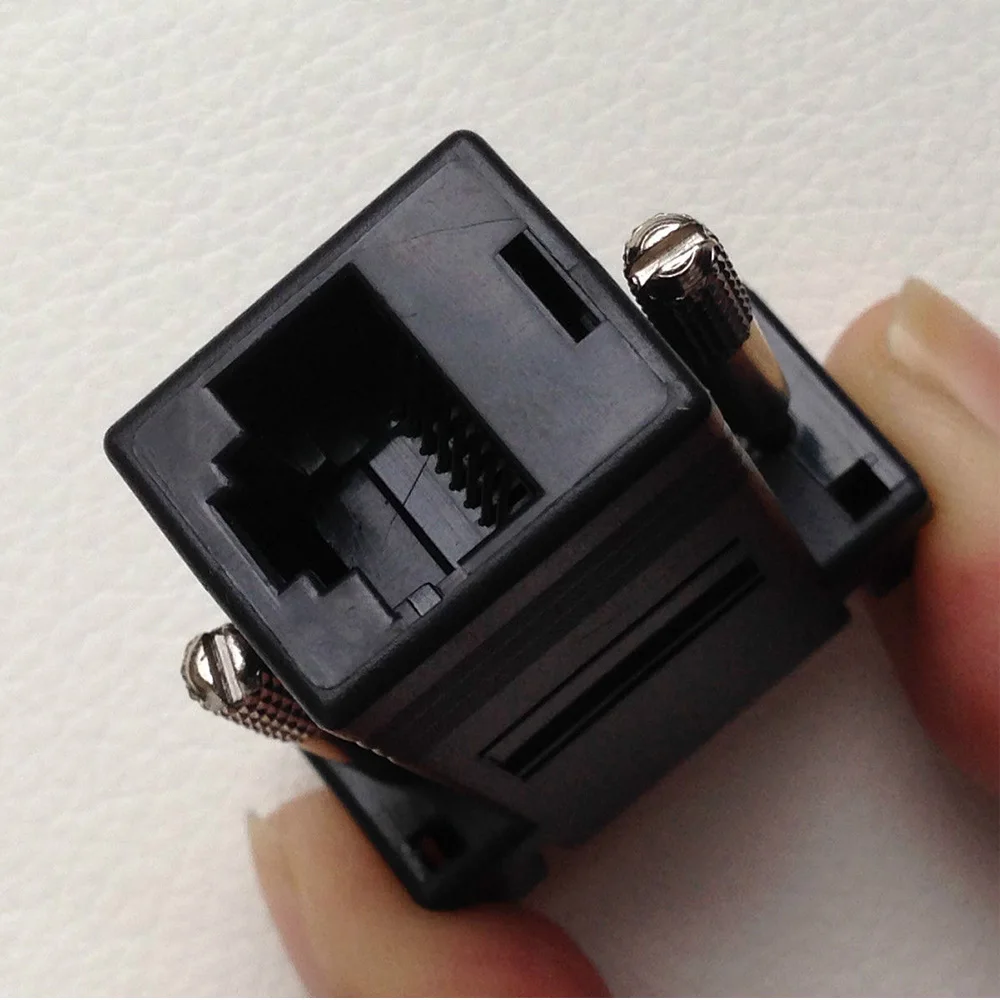 2pcs VGA to RJ45 Cat5e Network Adapter Network Ethernet Extend Connector No external power needed