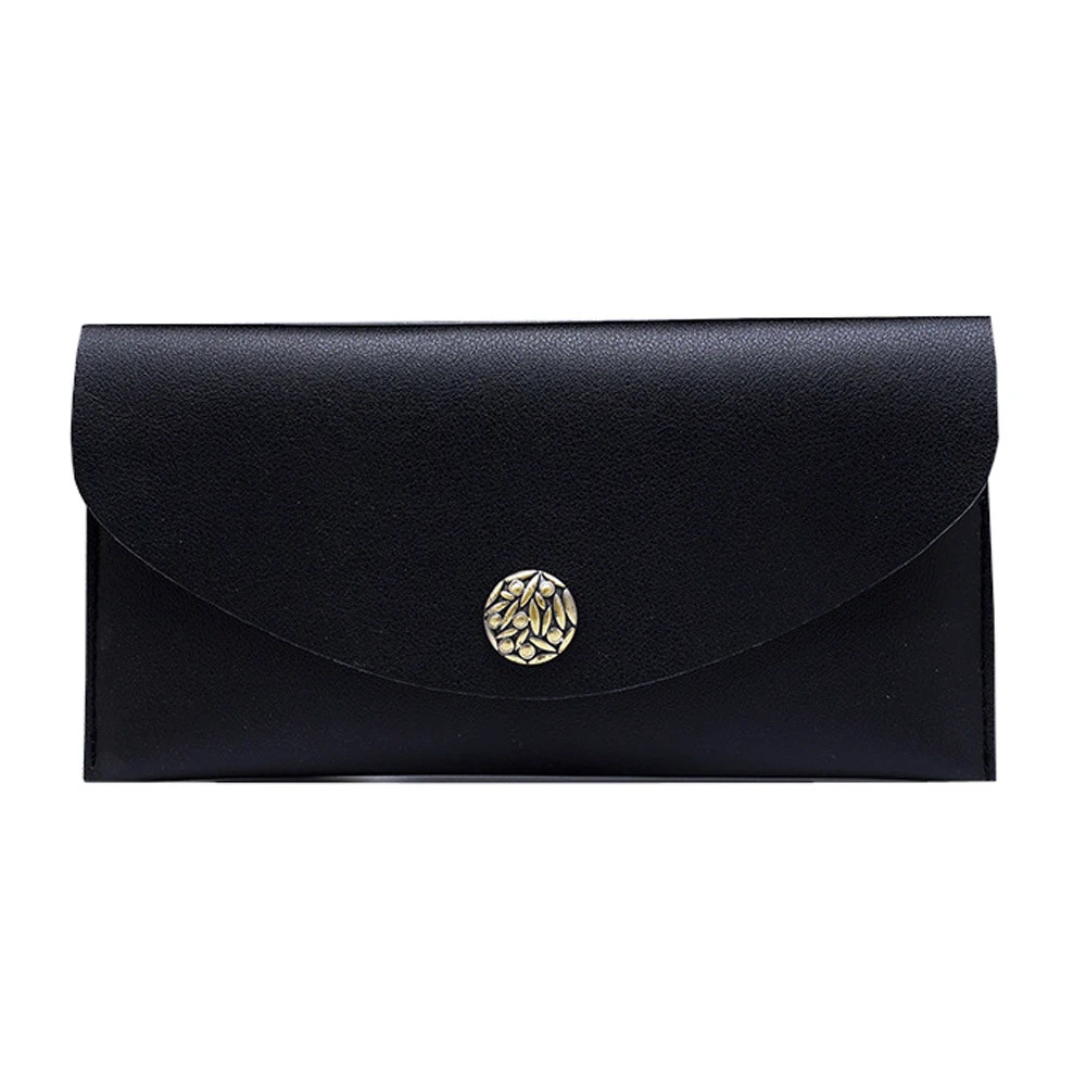 High Capacity Leather Men Wallet Women Long Purse Male Slim Female Credit Card Holder Thin Mobile Phone Bag Clutch Ladies 816