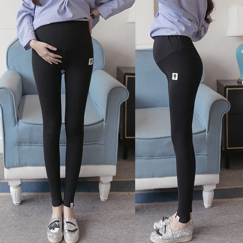 Большой размер XL 2XL Леггинсы для беременных брюки весна осень теплые Леггинсы для беременных Одежда качественные хлопковые брюки