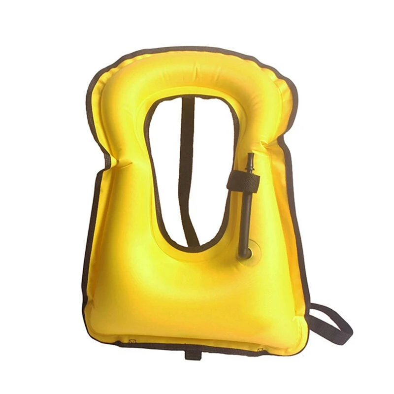 Цвет: желтый Life jackets for kids snorkeling inflatable adjustable swimming life vest jacket outdoor snorkeling survival swimwear sportswear - Цвет: Цвет: желтый