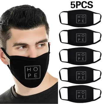 

5X Printed Breathable Reusable Mask Filter PM2.5 Air Filtration Mask With Filters Breath Mouth Face Mask mascarilla reutilizable