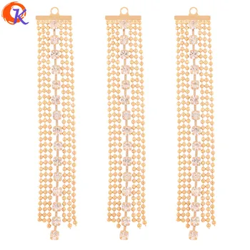 

Cordial Design 20Pcs 10*62MM Rhinestone Chain/Earring Findings/Genuine Gold Plating/Hand Made/Jewelry Accessories/DIY Making