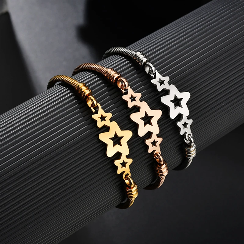 Letdiffery Bling прозрачный кубический цирконий свадебный браслет из нержавеющей стали 3 слоя для женщин ювелирные изделия обручальные подарки