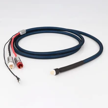 

Preffair 1pc OFC Silver Plated With shielding 5DIN MALE to RCA U spade plug Audio Phono Tonearm Cable with Ground Wire