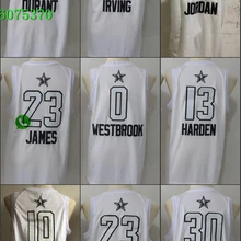 А+ качество мужской взрослый Стивен Карри Рассел Уэстбрук Бен Симмонс Леброн Джеймс Кайри irvingly Энтони Дэвиса Джерси