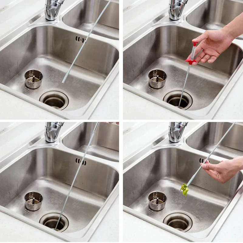 Drain Cleaner Drain Cleaning Tools Pipe Cleaning Tool Pipe Cleaner Pipe Dredging Tools Pipe Dredging Tool Pipe Dredging Tools Sink Cleaner Sewer Kitchen Drain Snake Spring Unblocker Drain Clog Tube Hair Cleaner Hook